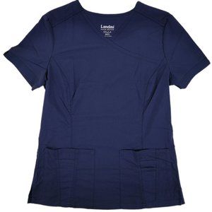 Landau Scrub Top 4147-BNCV Navy Blue